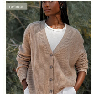 Jenni Kayne Sweater Women S Undyed Stone Cocoon Cropped Cashmere Cardigan Staple